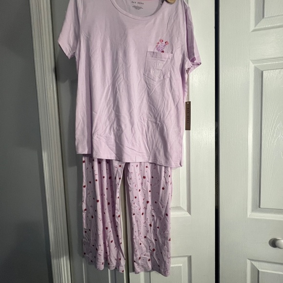 Rae Dunn Other - Rae Dunn Pink Pajama Set with Floral Pattern